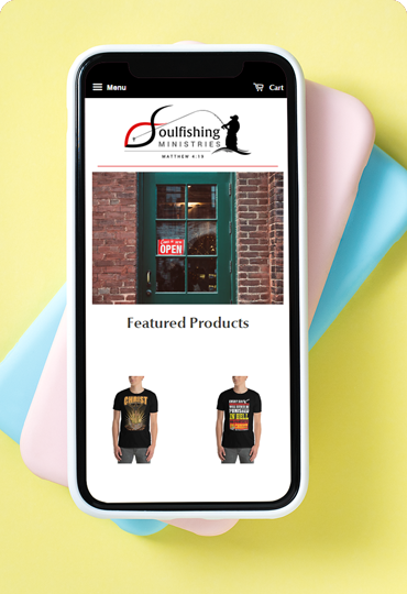 eCommerce website design for Soulfishing Ministries