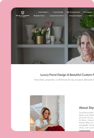 Shopify Web Design for Skye Flowers Floral Design